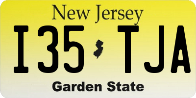 NJ license plate I35TJA