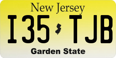 NJ license plate I35TJB