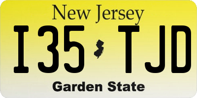 NJ license plate I35TJD