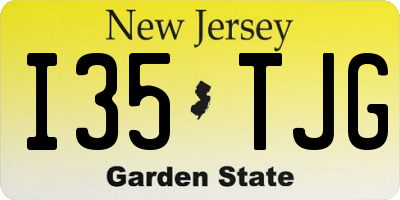 NJ license plate I35TJG