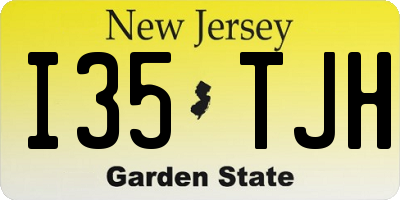 NJ license plate I35TJH