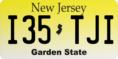 NJ license plate I35TJI