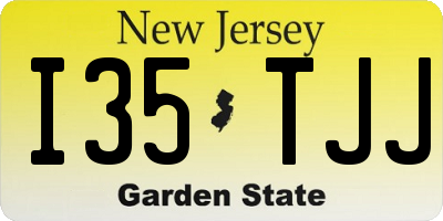 NJ license plate I35TJJ