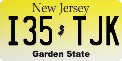 NJ license plate I35TJK