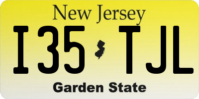 NJ license plate I35TJL