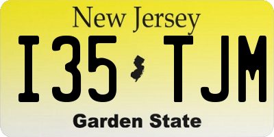 NJ license plate I35TJM