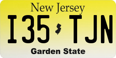 NJ license plate I35TJN
