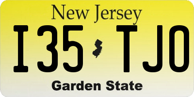 NJ license plate I35TJO
