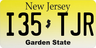 NJ license plate I35TJR