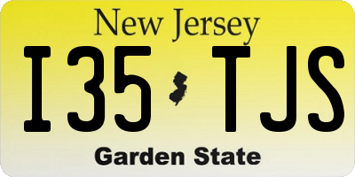 NJ license plate I35TJS