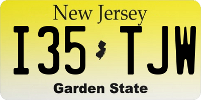 NJ license plate I35TJW