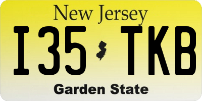 NJ license plate I35TKB