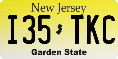 NJ license plate I35TKC