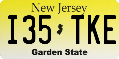 NJ license plate I35TKE
