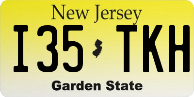 NJ license plate I35TKH