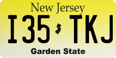 NJ license plate I35TKJ
