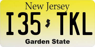 NJ license plate I35TKL