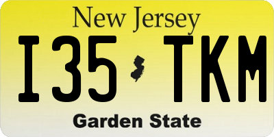 NJ license plate I35TKM