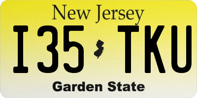 NJ license plate I35TKU