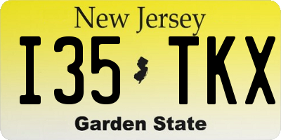 NJ license plate I35TKX