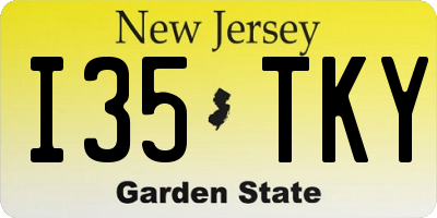NJ license plate I35TKY