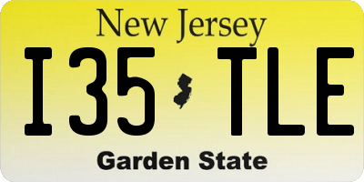 NJ license plate I35TLE