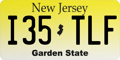 NJ license plate I35TLF