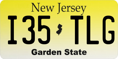NJ license plate I35TLG