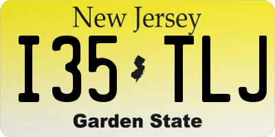 NJ license plate I35TLJ