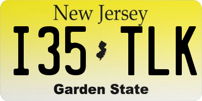 NJ license plate I35TLK
