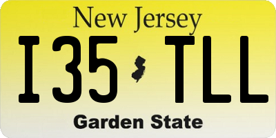 NJ license plate I35TLL