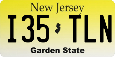 NJ license plate I35TLN