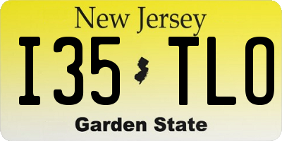 NJ license plate I35TLO