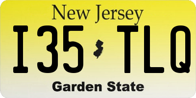 NJ license plate I35TLQ