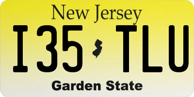 NJ license plate I35TLU