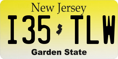 NJ license plate I35TLW