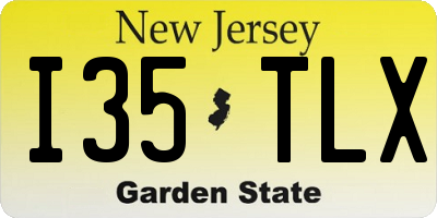 NJ license plate I35TLX