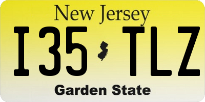 NJ license plate I35TLZ