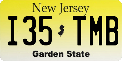 NJ license plate I35TMB