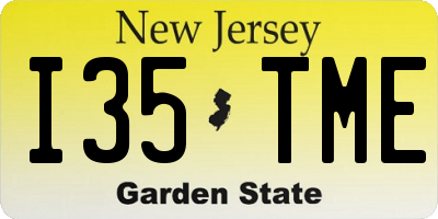 NJ license plate I35TME
