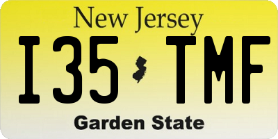 NJ license plate I35TMF