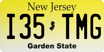 NJ license plate I35TMG