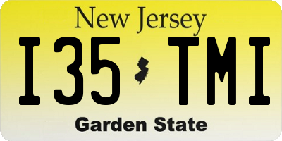NJ license plate I35TMI