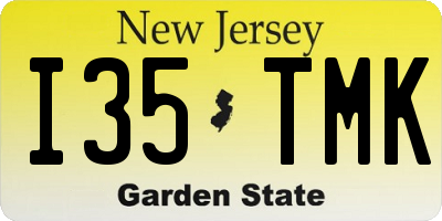 NJ license plate I35TMK