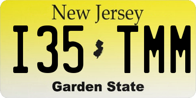 NJ license plate I35TMM