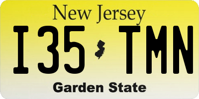 NJ license plate I35TMN