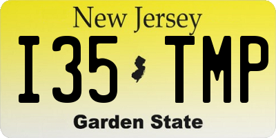 NJ license plate I35TMP
