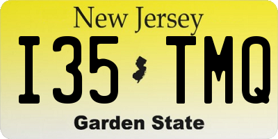 NJ license plate I35TMQ