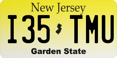 NJ license plate I35TMU