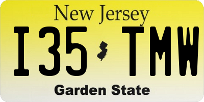 NJ license plate I35TMW